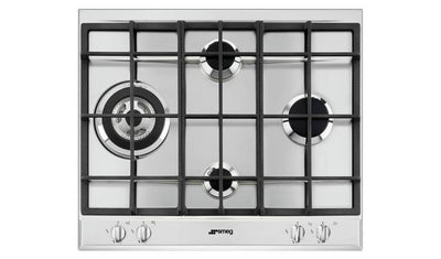 Plaque de cuisson à gaz Smeg Cucina P261XGH 60 cm Acier Inoxydable