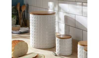Argos Habitat Ceramic Bread Bin Kitchen Storage 28x22x22cm- Buy online at McGrocer