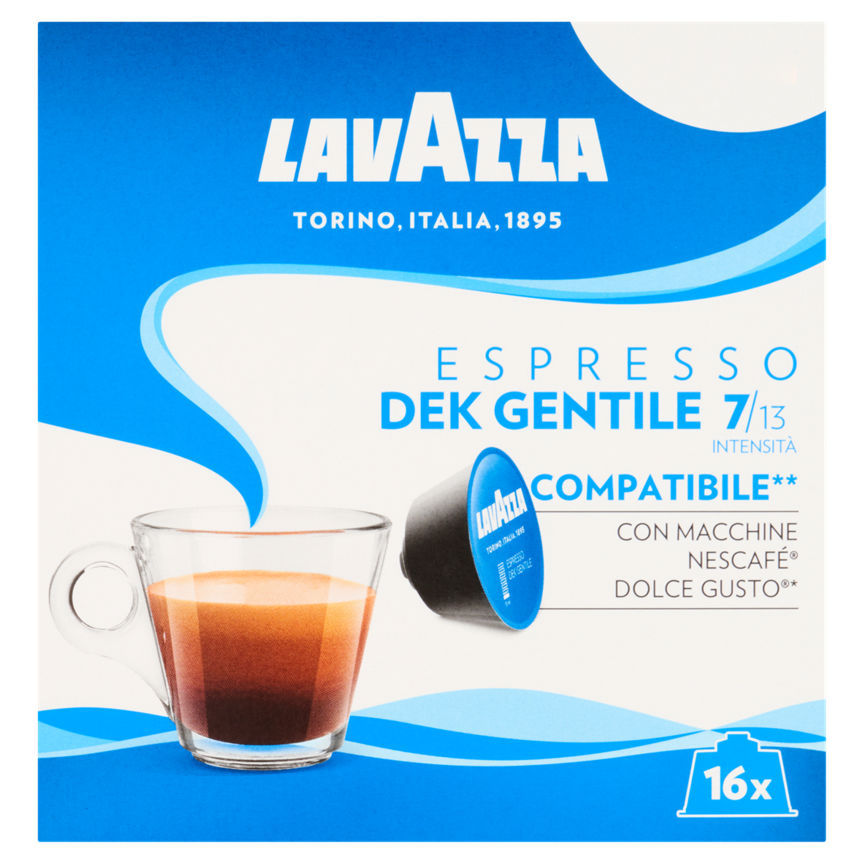 Lavazza Decaffeinated Dolce Gusto Compatible Capsules x16