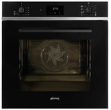 Smeg black built-in electric oven with 70L capacity (British brand)