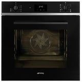 Smeg black built-in electric oven with 70L capacity (British brand)