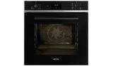 Smeg black built-in electric oven with 70L capacity (British brand)
