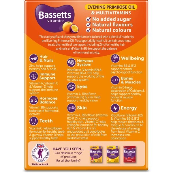 Bassetts Vitamins Multivitamins 12-18 Years Pastilles 30s GOODS Superdrug   