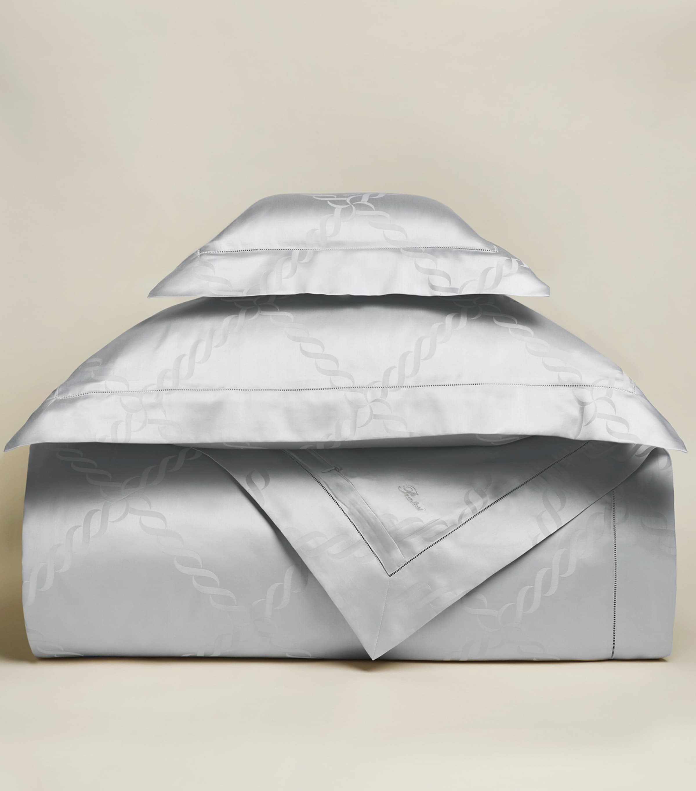 Pratesi all-over print boudoir pillowcase 30x40cm, imported from the UK