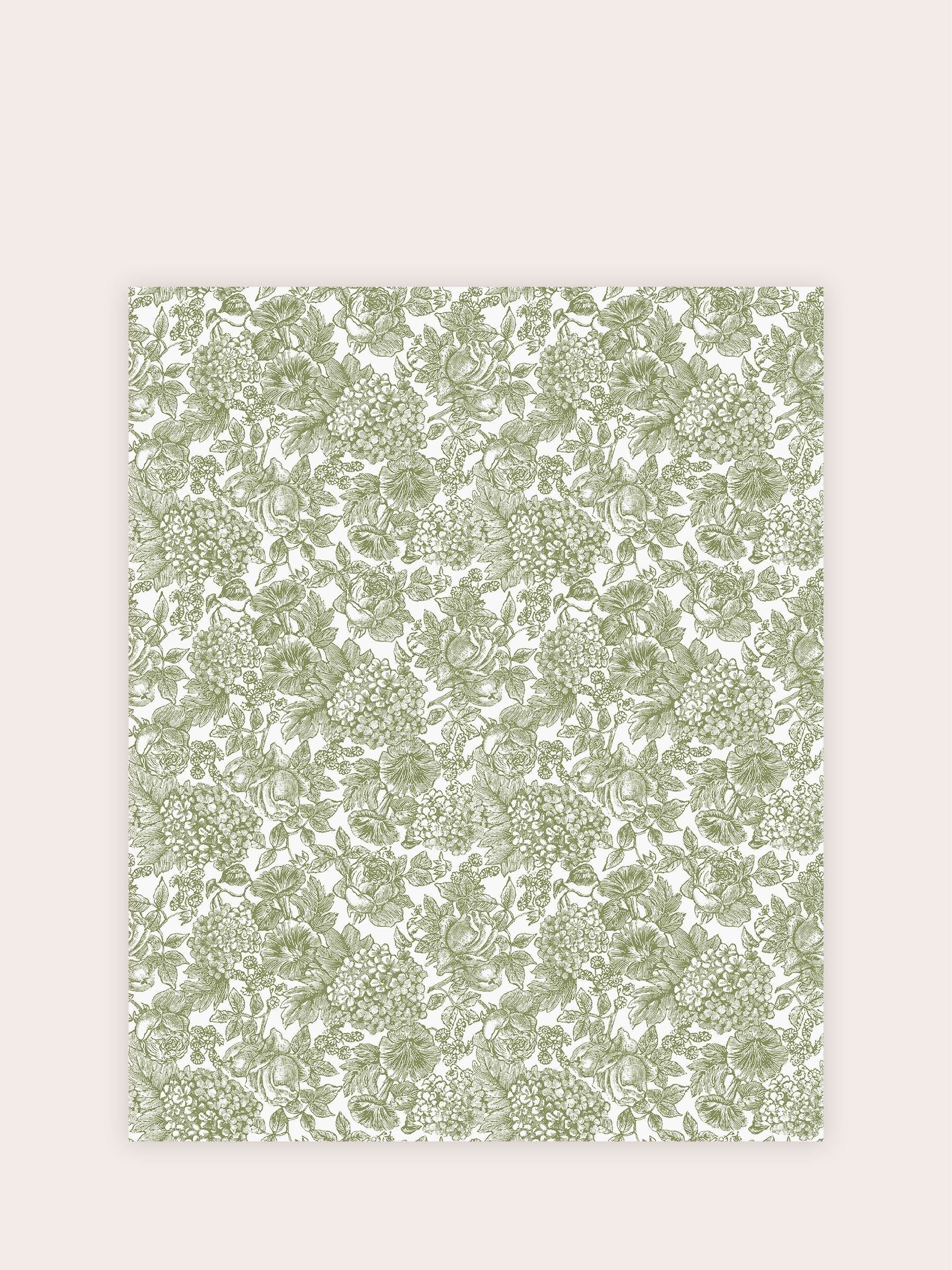 Laura Ashley Moss Green Louise wallpaper 10m roll, imported from the UK