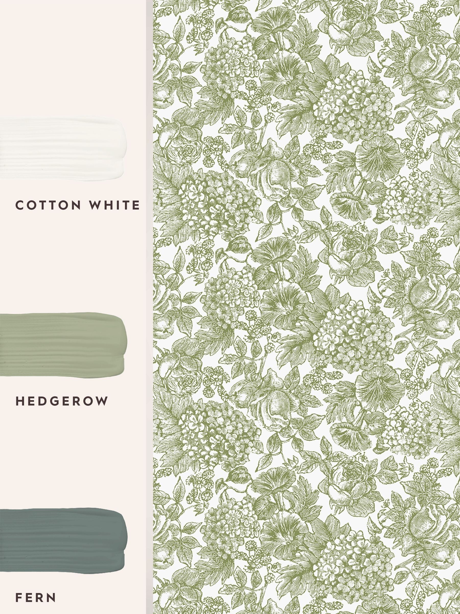 Laura Ashley Moss Green Louise wallpaper 10m roll, imported from the UK
