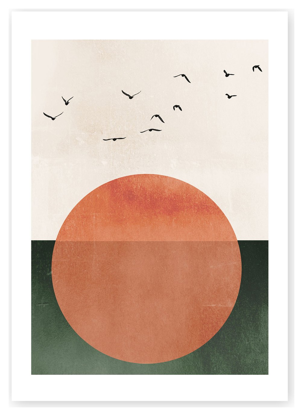 East End Prints Rising Sun unframed wall print A3 - British product