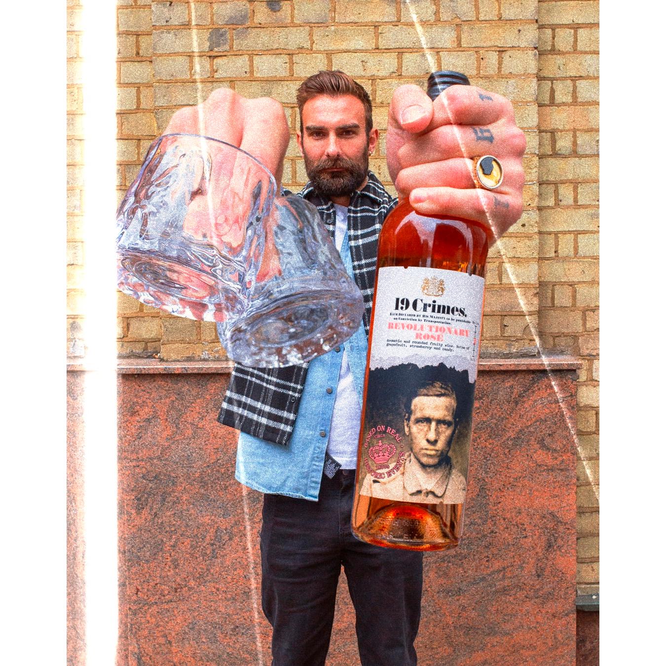19 Crimes Revolutionary Rosé wine 75cl, imported from the UK