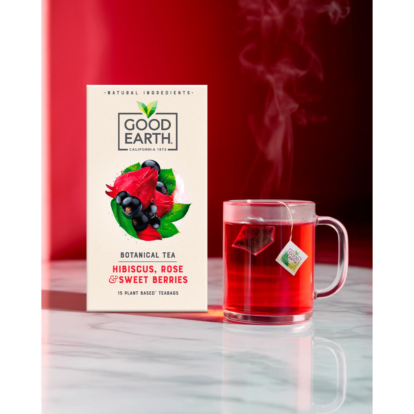 Good Earth herbal tea bags Hibiscus Rose & Sweet Berries 15 bags 39g, UK version