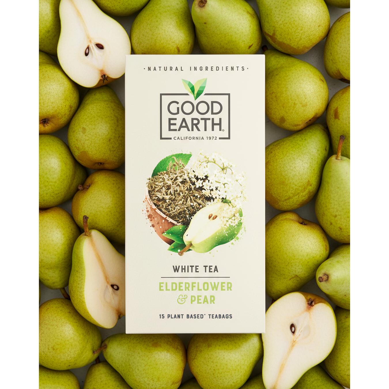 Good Earth Elderflower Pear tea bags 15, UK version
