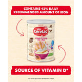 Cerelac baby cereal with milk honey wheat 1kg, imported from the UK