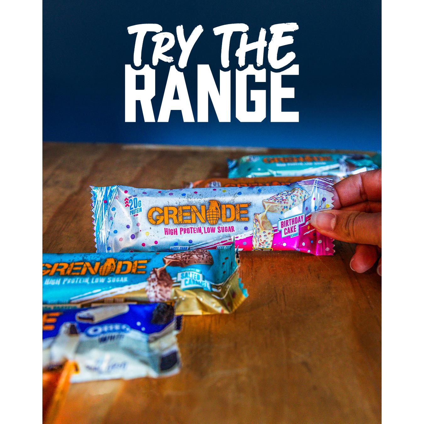 Grenade Birthday Cake protein bar vanilla flavour 60g, UK version