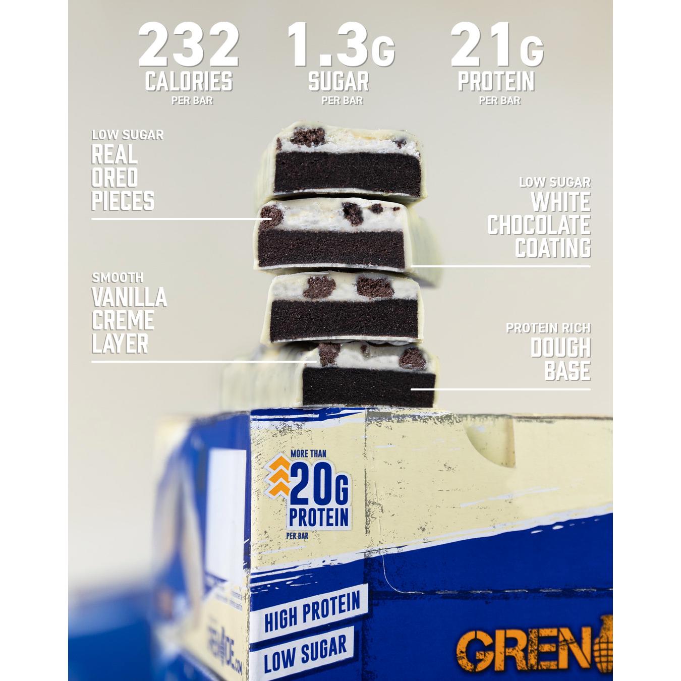 Grenade Oreo White Chocolate Protein Bar 60g, UK version