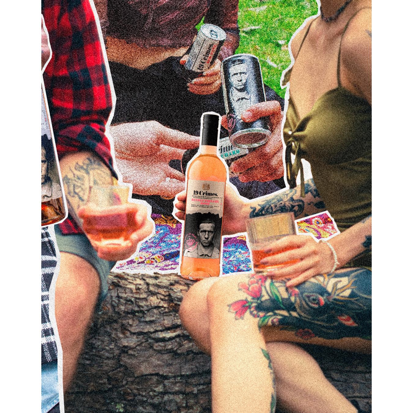19 Crimes Revolutionary Rosé wine 75cl, imported from the UK