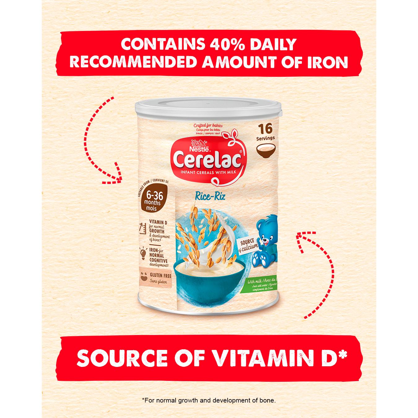 Cerelac baby rice cereal with milk 160g, UK version