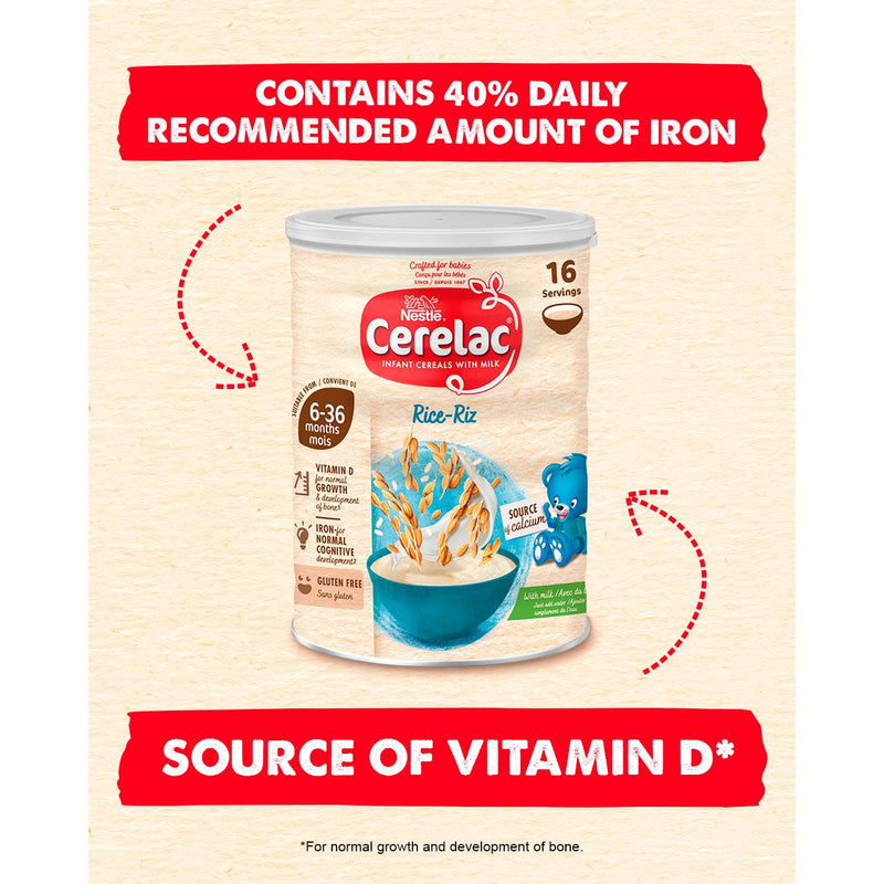 Cerelac baby rice cereal with milk 160g, UK version