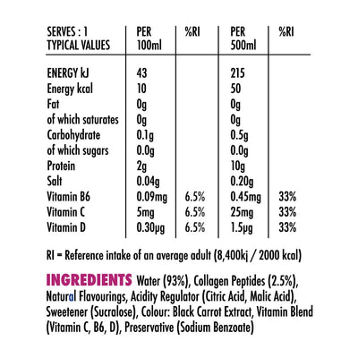 Eau protéinée Summerfruits au collagène et aux vitamines 12 x 500ml