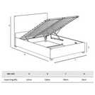 LLB Ottoman Bedframe in Silver Superking, UK version