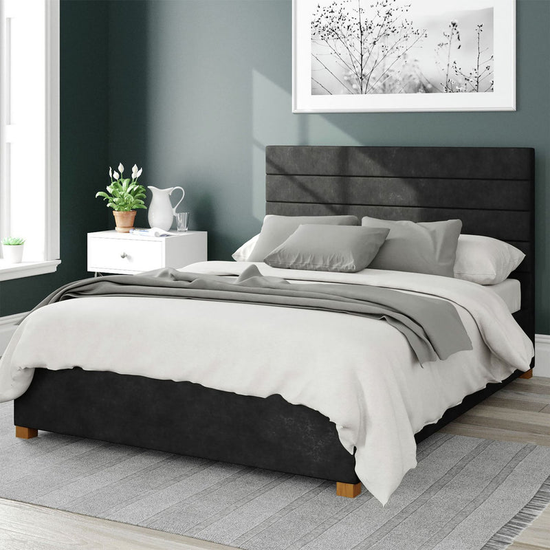 Aspire Double Ottoman Bedframe in Charcoal - British product