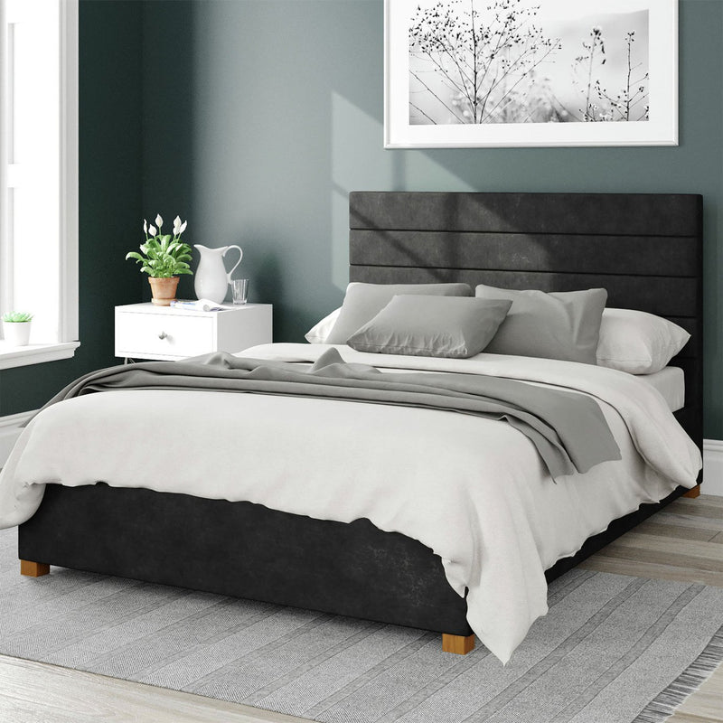 Aspire Double Ottoman Bedframe in Charcoal - British product