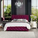 LLB Ottoman bed frame in Berry finish, Small double size, UK version