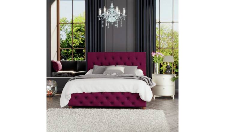 LLB Ottoman bed frame in Berry finish, Small double size, UK version