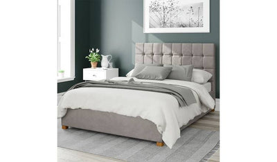 Argos Aspire Sinatra Velvet Double Ottoman Bed Frame Silver- Buy online at McGrocer