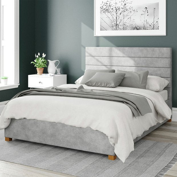 Aspire Superking Ottoman Bedframe Silver - British product