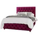 LLB Luna Velvet Kingsize Ottoman Bedframe in berry, UK version
