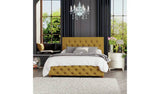 LLB Luna Velvet Superking Ottoman Bedframe Ochre, UK version