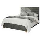 Aspire Kelly Linen Double Ottoman Bedframe in granite finish - British product