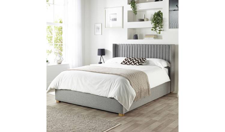 CL Soho Twill Ottoman bedframe grey double - British product