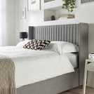 CL Soho Twill Ottoman bedframe grey double - British product