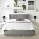 CL Soho Twill Ottoman bedframe grey double - British product