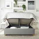 CL Soho Twill Ottoman bedframe grey double - British product