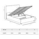 LLB kingsize ottoman bedframe in black, UK version