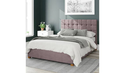 Argos Aspire Sinatra Velvet Double Ottoman Bedframe in Blush- Buy online at McGrocer
