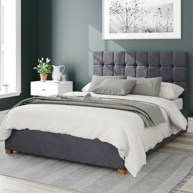 Aspire Sinatra Velvet Double Ottoman Bed Frame - British product