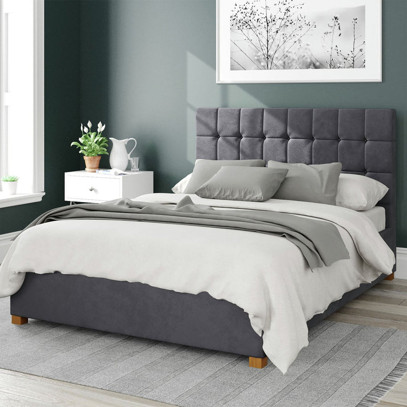 Aspire Sinatra Velvet Double Ottoman Bed Frame - British product
