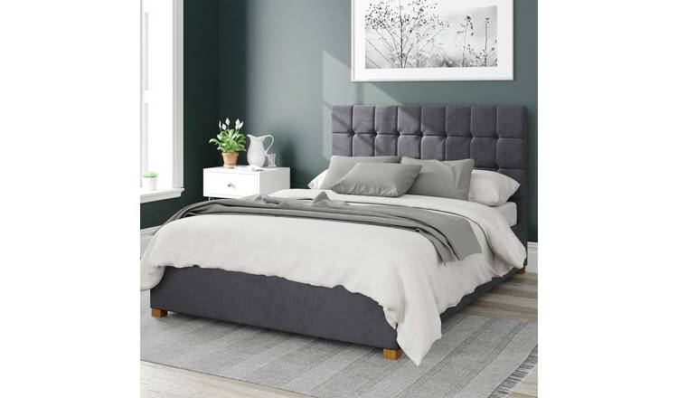 Aspire Sinatra Velvet Double Ottoman Bed Frame - British product