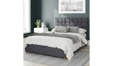 Aspire Sinatra Velvet Superking Ottoman Bedframe in steel - British product