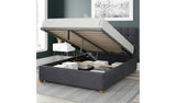 Aspire Sinatra Velvet Superking Ottoman Bedframe in steel - British product