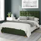 Aspire Sinatra Velvet Double Ottoman Bedframe in Forest Green - British product