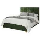 Aspire Sinatra Velvet Double Ottoman Bedframe in Forest Green - British product