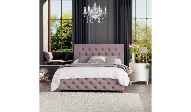 LLB Double Ottoman Bedframe in Blush, UK version