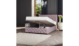 LLB Double Ottoman Bedframe in Blush, UK version