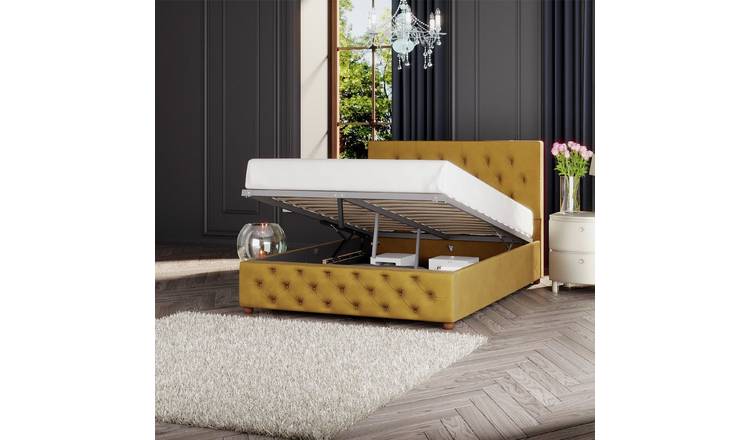 LLB Double Ottoman Bedframe in Ochre, UK version