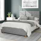 Aspire Caine Twill Double Ottoman Bedframe Grey - British product