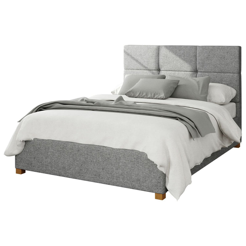Aspire Caine Twill Double Ottoman Bedframe Grey - British product