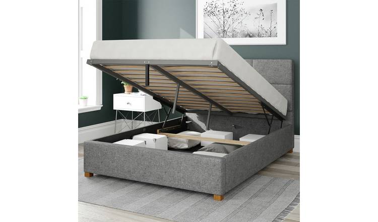 Aspire grey kingsize ottoman bedframe - British product